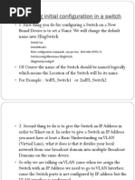 CNs Lab 2 Performing Initial Configuration in A Switch