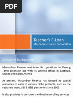 Teacher’s E-Loan