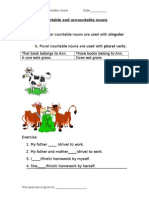 Countable and Uncountable Nouns