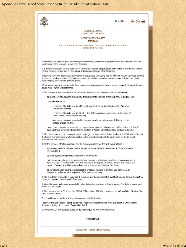 Apostolic.letter.issued.motu.Proprio.by.Pope.francis 20130711