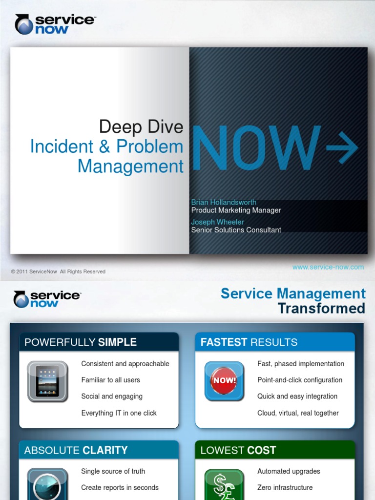 Deep Dive: Incident & Problem Management | PDF | Business | Computers