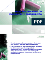 Valoración Procesos de planeación y organización institucional
