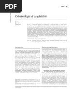 Criminologie Et Psychiatrie