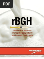Download rBGH How Artificial Hormones Damage the Dairy Industry and Endanger Public Health by Food and Water Watch SN17241521 doc pdf