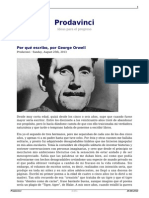 GEORGE ORWELL Por Qué Escribo