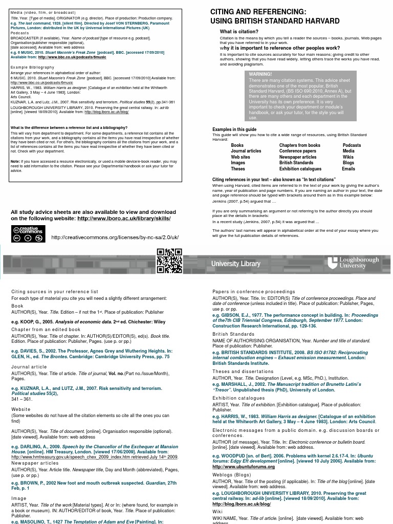 USING BRITISH STANDARD HARVARD Citation Forum