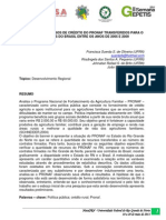 Análise dos Recursos de Crédito do PRONAF Transferidos para o RN dado aos do Brasil entre os anos de 2005 e 2009