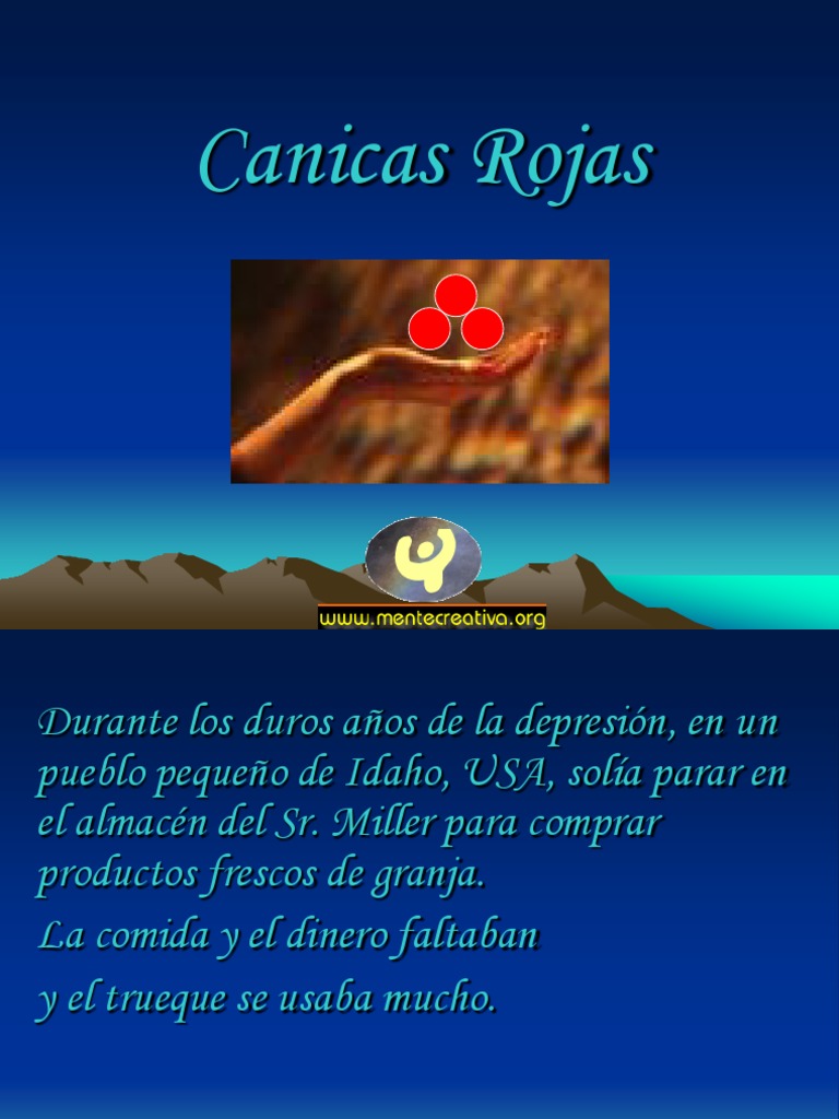 La historia de las canicas rojas | PDF | Felicidad | Ocio