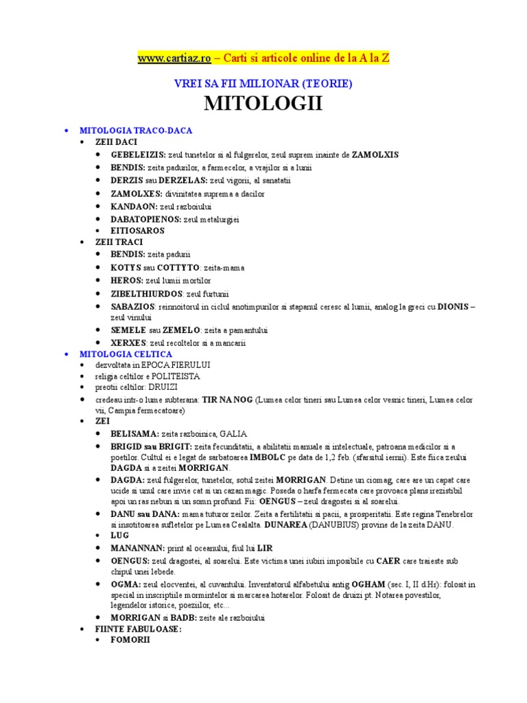 Mitologii PDF