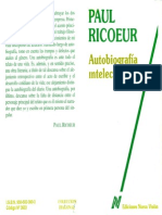 (Paul Ricoeur) Autobiografía Intelectual