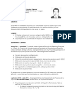 Curriculum Vitae Luis F. Godoy Tejeda Ing Civil y Topografo