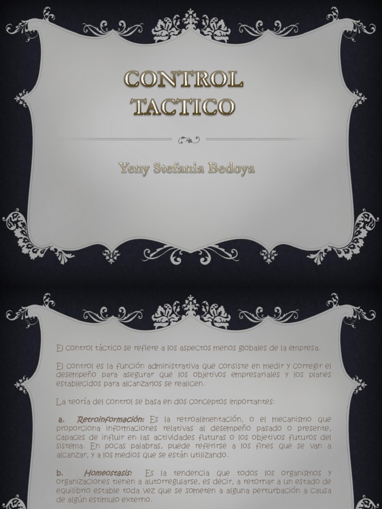 Control Táctico en la Gestión Empresarial | PDF | Presupuesto ...