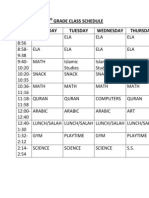 2013-2014 Class Schedule