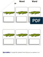 Blank Aligator Word Cards