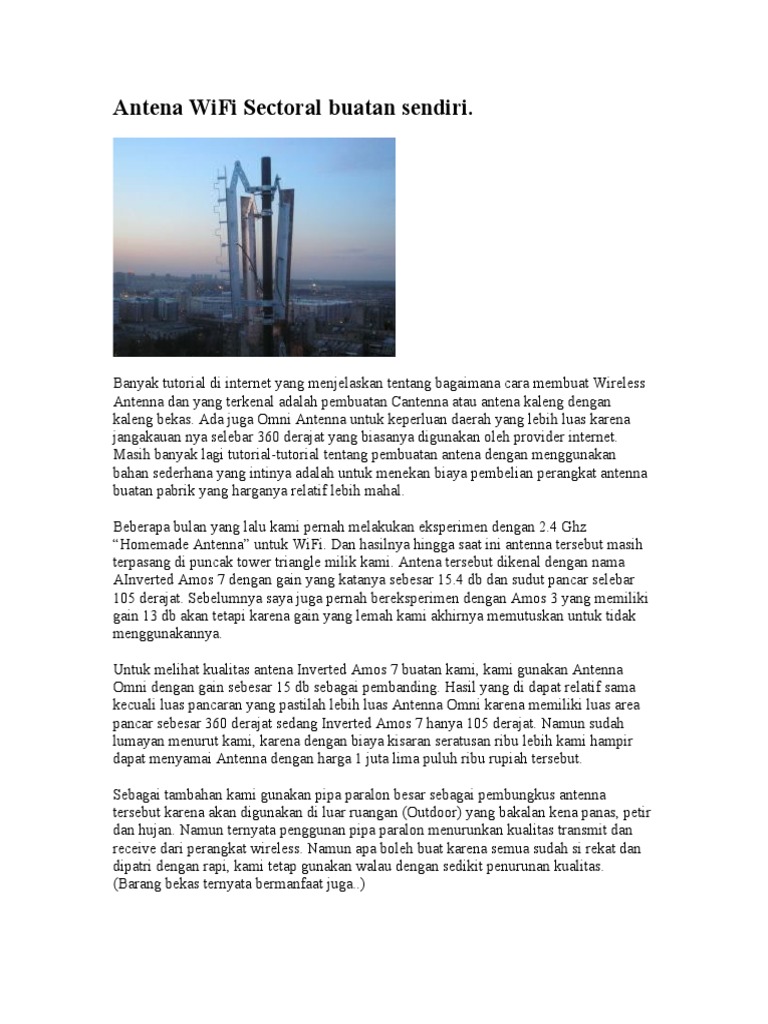 Antena Wifi Sectoral Buatansendiril Pdf