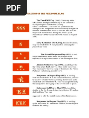 Katipunan Flags Docx Philippines Unrest
