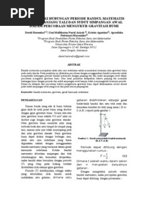 Laporan Bandul Matematis