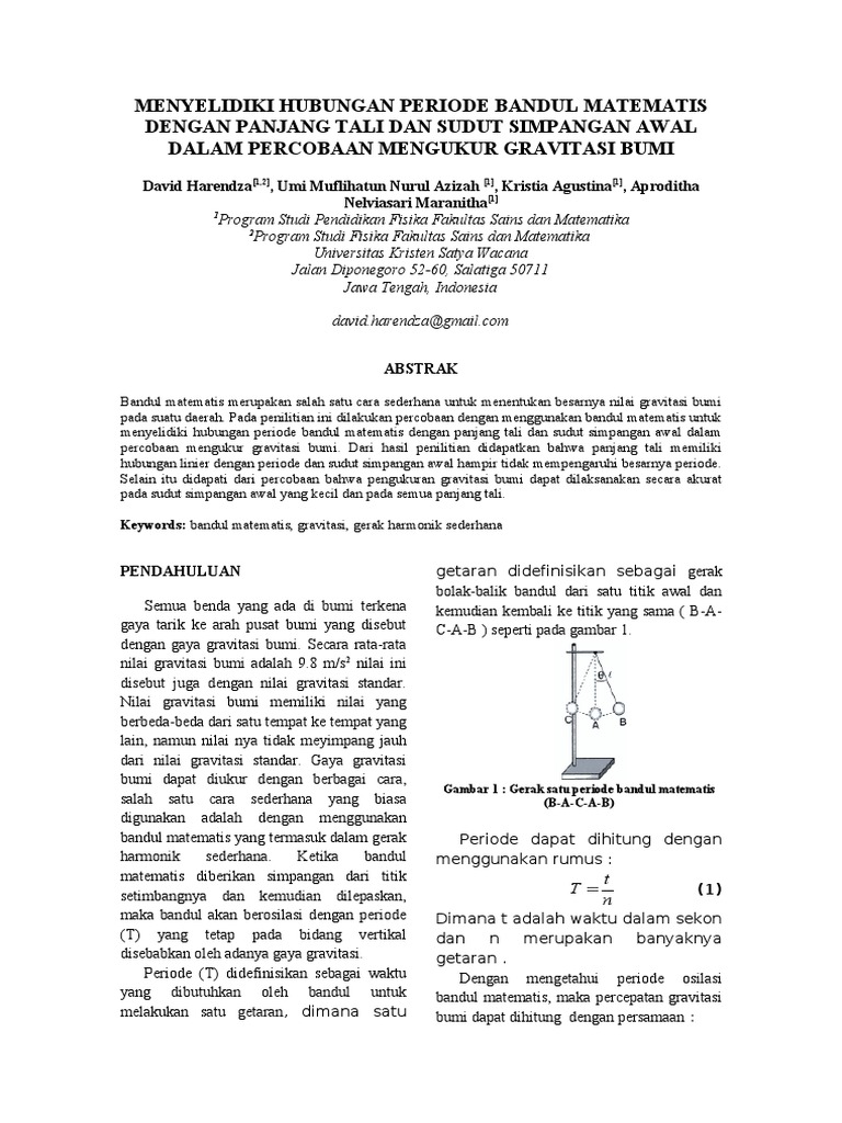 Laporan Bandul Matematis