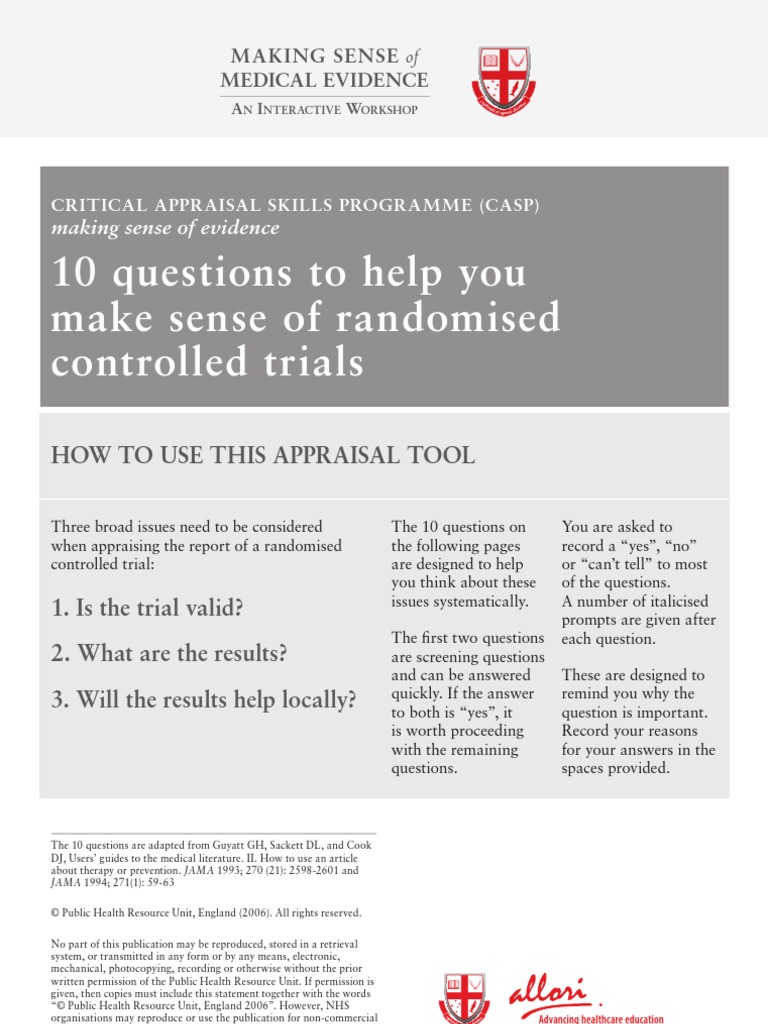 CASP Document Randomized Controlled Trial Scientific Method