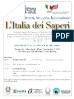 XIII Settimana Della Lingua Italiana Nel Mondo. Oct. 14-20 Detroit