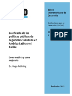 La Eficacia de Las Politicas Publicas de Seguridad Ciudadana en America Latina y El Caribe Hugo Fruhling