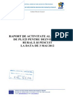 Raport de Activitate Al APDRP La Data de 03.05.2012