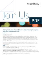 Join Us: Morgan Stanley Presentation & Networking Reception