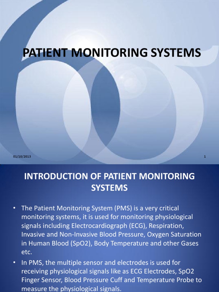 Patient Monitoring System.ppt Monitoring (Medicine) Electrocardiography