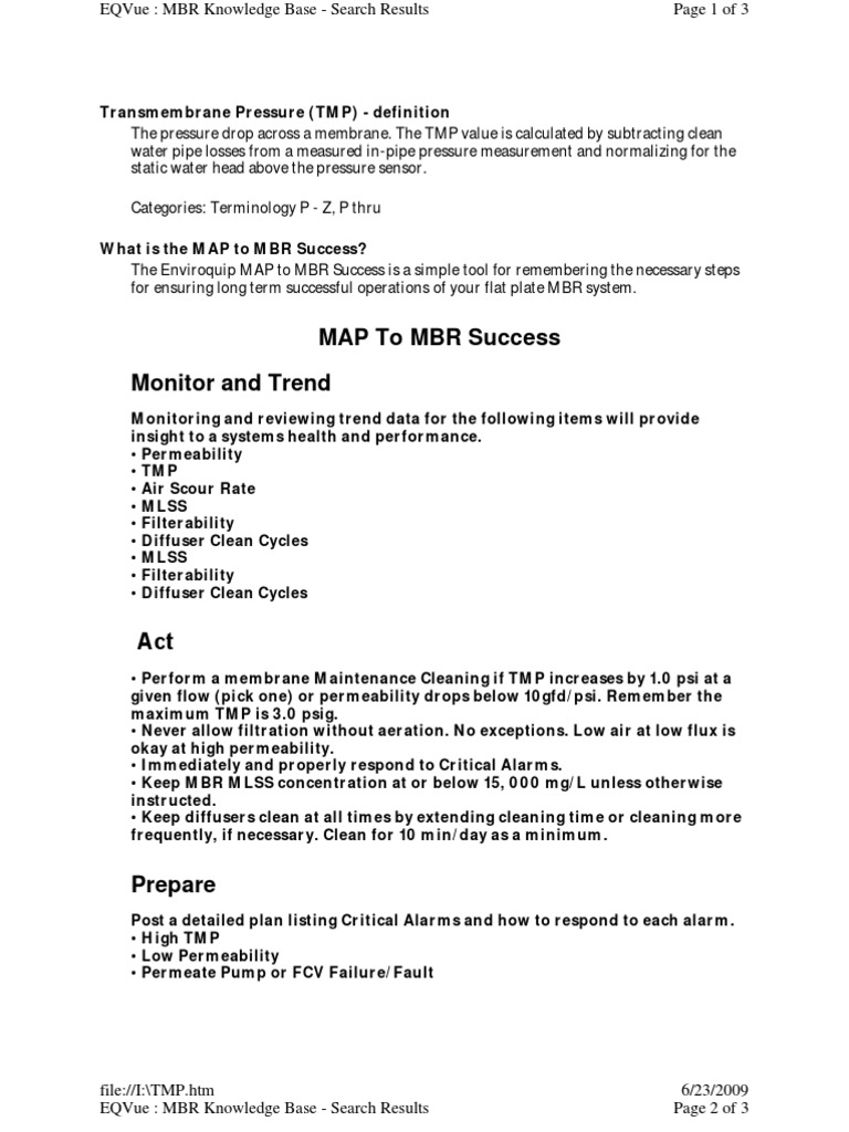 Understanding Transmembrane Pressure (TMP) | PDF | Membrane | Pump