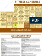 Minerals Sports Club October Fitness Schedule