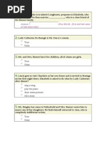 Pride and Prejudice Quiz EASY