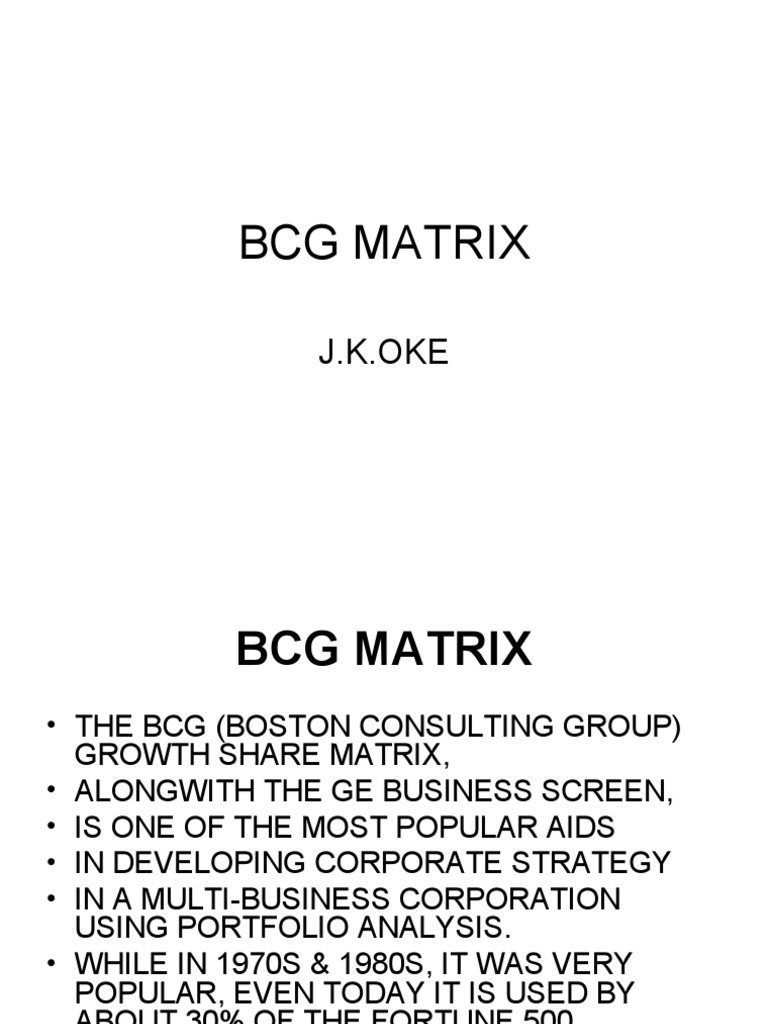 Strategic management-BCG | PDF | Economies | Market (Economics)