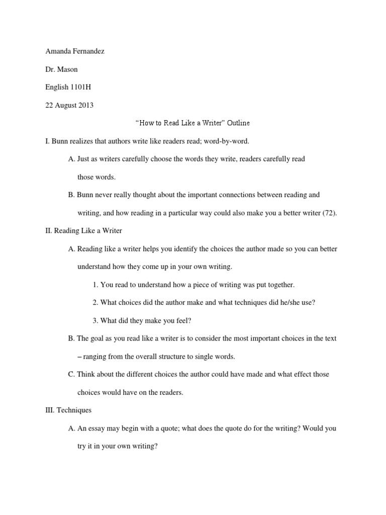 How To Read Like A Writer  PDF  Reading (Process)  Reading