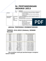 8a - Jadual Pertandingan Inovasi 2013 Pelajar