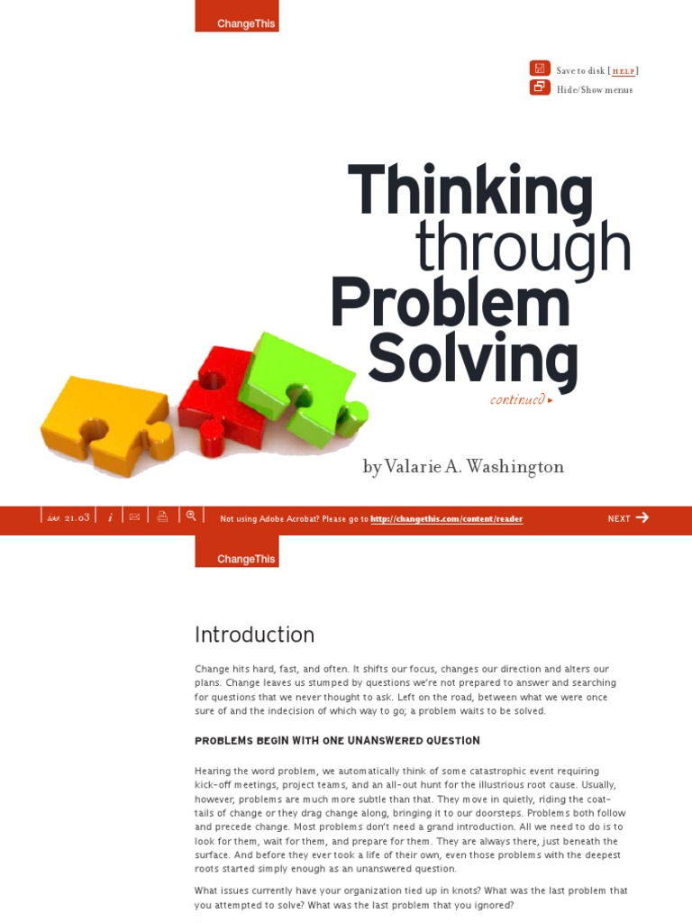 Thinking Through Problem Solving Ebook | PDF