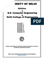 Delhi College of Engineering Computer Engineering Syllabus