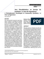 2012 [Roquette, T] Psicologia clínica psicodinâmica ao serviço da psiquiatria comunitária - 14 anos de experiência