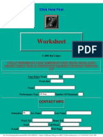 Venue Worksheet