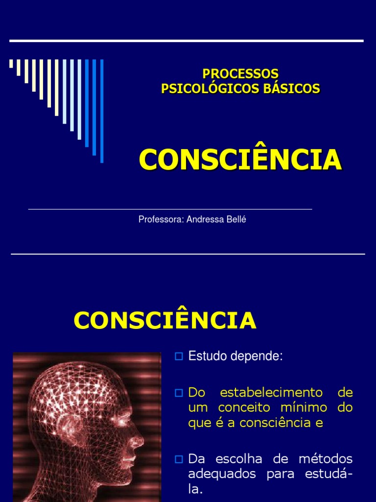 O Que é Consciência? Definições e Teorias | PDF | Consciência | Tomada ...