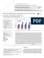 Osmosis-assisted cleaning of organic-fouled seawater RO membranes