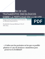 Repercusión de Los Tratamientos Oncológicos Sobre La Fertilidad