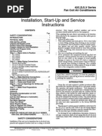 42C, D, S, V Series Fan Coil Installation, Start-Up and Service Instrctions