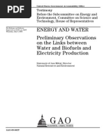 Download GAO - Links Between Water Biofuels and Electricity Production by SugarcaneBlog SN17260710 doc pdf