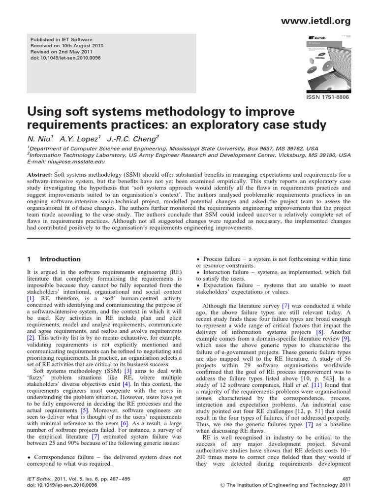 Soft System Methodology PDF Software Development Process
