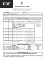 Calendario de Provas Dsi Ed 09 2013