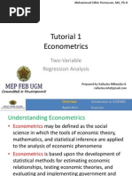 Tutorial Single Equation Regression Model