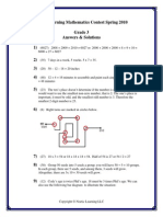 Noetic Learning Mathematics Contest Spring 2010 Grade 3 Answers & Solutions 1)