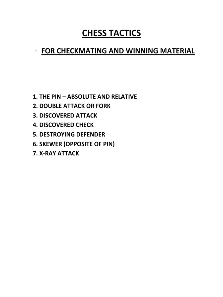 Chess Tactics PDF