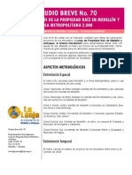 Estudio Breve #70 Abril - 09 - Indice Precios Propiedad Raíz - 2008 (IPPR-08)