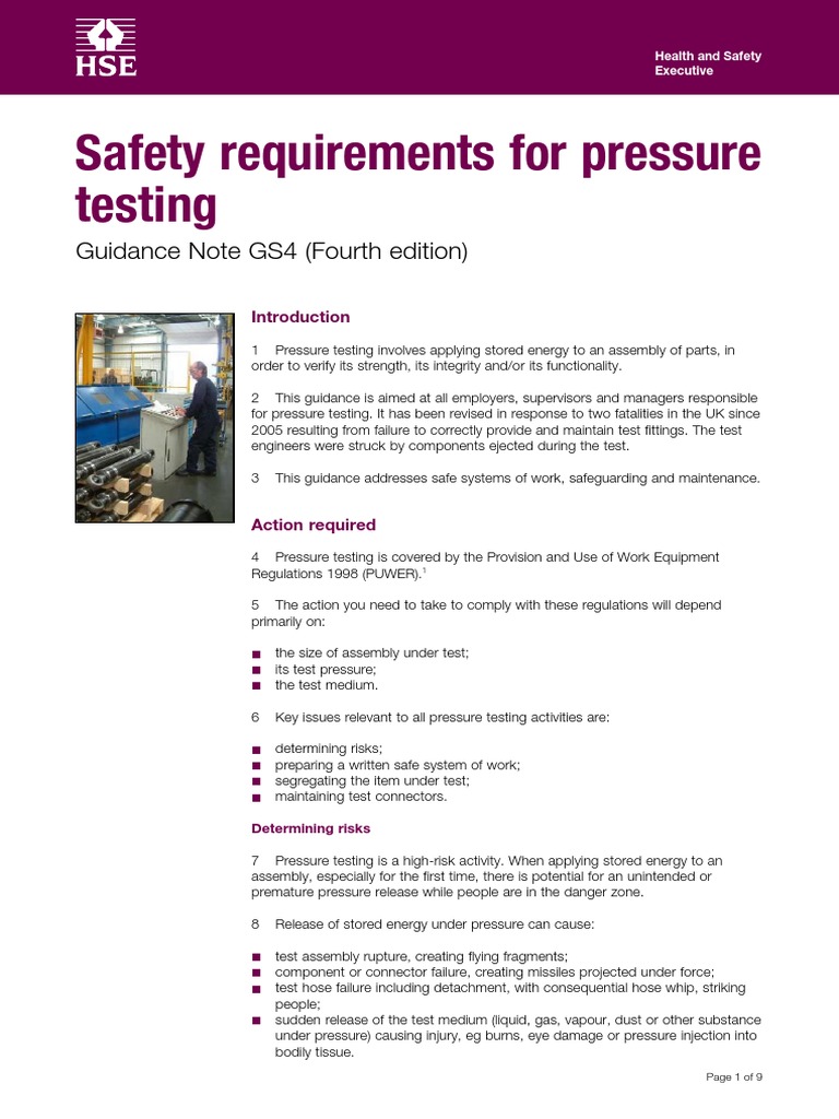 Pressure Test | PDF | Electrical Connector | Leak